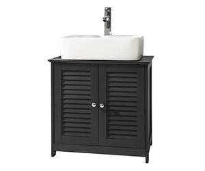 SoBuy Meuble sous Lavabo Salle de Bain avec Découpe pour Siphon 60x35x58 cm