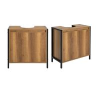 SoBuy Meuble sous Lavabo Salle de Bain avec Découpe pour Siphon 60x60x30 cm