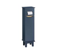 SoBuy Meuble WC Rangement 20 cm Petit Meuble Toilette Colonne Salle de Bain avec Porte Cachée Organisateur Résistant à l’Humidité pour Papier Toilette 22 x 81 x 20 cm BZR192-B
