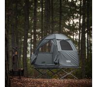 SoBuy OGS32-II-HG 1 personne 4in1 Tente sur pilotis avec sac à roulettes Lit de camping étanche sans matelas Tente de pêche 193x188x145cm jusqu'à 180 kg