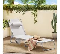 Transat et balancelle bébé SoBuy OGS35-MI Bain de Soleil Transat de Jardin Chaise Longue de Relaxation Pliable