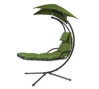 Sobuy Ogs39-Gr Bain De Soleil Hamac Transat Suspendu Lit Suspend Balancelle De Jardin Et Patio Fauteuil - Vert Vert