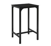 SoBuy OGT38-SCH Table de Bar Carrée Table Haute de Cuisine Table Mange-Debout Table de Salle à Manger Plateau en Verre Pieds en Acier Robuste - Noir - 60 x 60 x 100 cm