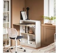 SoBuy Petit Bureau Gaming avec Rangement et Plateau Rabattable Table de Bureau Compacte Ordinateur Chambre Home Office 70x57x85 cm