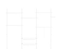 SoBuy Portant à vêtements blanc réglable 65 kg