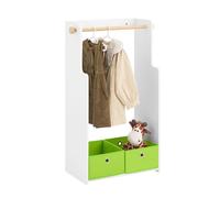 SoBuy Portant à Vêtements Enfant KMB109-W Garde-Robe Enfants, Étagère à Vêtement, Portant Vêtements pour Chambre 60 x 35 x 110 cm
