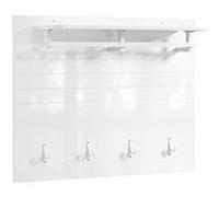 SoBuy Porte-manteau Mural 4 Crochets avec Étagère