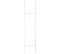 SoBuy KLS07-W Télescopique Porte-vêtements Système de Penderie Blanc Blanc G