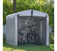 SoBuy SDA12-SIL Bâche résistante aux intempéries pour garage à vélos/abri à outils - Protection contre les UV Protection contre la pluie Bâche d'extérieur pour le jardin Argent 159x219x165cm