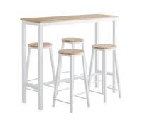 SoBuy Set de 1 Table + 4 Tabourets, Robuste, 120x100x40cm
