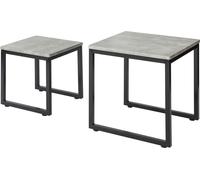 SoBuy Set de 2 tables basses, tables d'appoint, set de 2 tables basses, set de table, gris