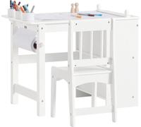 SoBuy Set de bureau pour enfants Set de table et chaise pour enfants en bas âge Table pour enfants Table d'étude Table de couleur avec 2 étagères