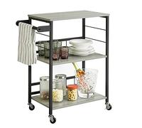 SVW16-HG Chariot de Bar Desserte de Style Industriel, pour Four à Micro-Ondes, avec