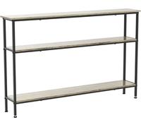 SoBuy Table console d'entrée commode commode table d'appoint avec 3 étagères - L120 x P20 x H77cm, structure en fer, style industriel