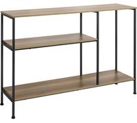 SoBuy Table console d'entrée commode table d'appoint avec 3 compartiments de rangement - L120 x P30 x H80cm, structure acier, style industriel