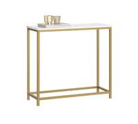 SoBuy Table Console Effet marbre doré 80x30x75cm pour entrée