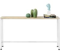 SoBuy Table console vintage en métal Table de salon Table déco Sideboard Table d'appoint nature/noir LHT env. : 120x65x20cm