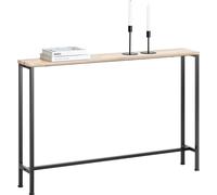 SoBuy Table console vintage métal table couloir table déco sideboard table d'appoint nature/noir 120x80x20cm