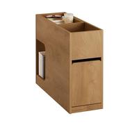 SoBuy Table d’Appoint Slim avec tiroir 25x70x55 cm pour Salon | Plateau amovible, meuble de rangement gain de place pour chambre et salon, Nature FBT158-N