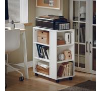 SoBuy Table d'appoint à roulettes Table basse L60xH75xP35cm, FBT68-W