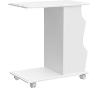 SoBuy Table d'appoint avec emplacement pour iPad Table basse pour ordinateur portable Table basse - Blanc