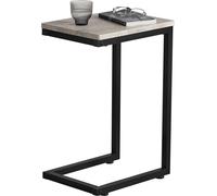 SoBuy Table d'appoint | métal | table basse | table pour ordinateur portable | MDF/gris