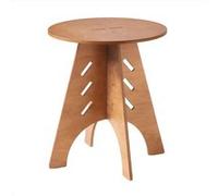 Table d'appoint Ronde en Bois Table Basse Ronde Table de Nuit Table de Chevet Bouts de Canapé Marron H48,5 x Ø30,5 cm Structure Assemblée en Tenons