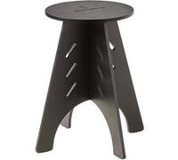 SoBuy Table d'appoint Ronde en Bois Table Basse Ronde Table de Nuit Table de Chevet Bouts de Canapé Noir H48,5 x Ø30,5 cm Structure Assemblée en Tenons et Mortaises, HFBT01-K-SCH Noir