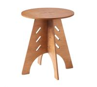 SoBuy Table d'appoint Ronde en Bois Tenon-Mortaises