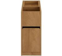 SoBuy Table d'Appoint Slim avec Plateau Amovible & Tiroir, Table de Chevet Étroite 25 cm, Meuble de Rangement Gain de Place pour Salon, Chambre, Nature, L25 x P70 x H55 cm, FBT158-N Light Oak