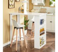 SoBuy® Table de bar, table d'appoint, table haute, comptoir de cuisine, table de bar de cuisine,FWT17-W