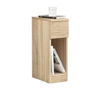 SoBuy Table de Chevet étroite 20 cm avec tiroir Table de Nuit Gain de Place & Chevet de lit pour Petits espaces Chambre Salon Naturel 20x35x60 cm FBT111-N