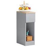 SoBuy Table de chevet FBT111-HG – étroite avec tiroir et étagère, gris 20 x 35 x 60 cm