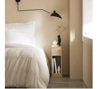 SoBuy Table de Chevet Étroite Table d'Appoint Fine avec Tiroir et Étagère Table de Nuit Bout de Canapé Chevet de Lit Rangement pour Chambre à Coucher Salon Naturel L 20 x P 35 x H 60 cm FBT111-N