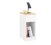 SoBuy Table de Chevet Étroite avec tiroir étagère 25x40x60 cm