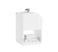 SoBuy Table de Chevet Table de Nuit Bout de Canapé Table d'Appoint Table Téléphone Table de Café Table Basse, pour Salon, Chambre, Bureau, Blanc, L40xP40cmxH60, FBT136-W