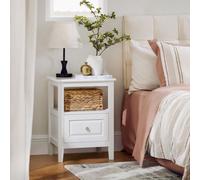 SoBuy Table de nuit Boxspring Table d'appoint étroite Table de canapé Table de téléphone Table de chevet Blanc LHT env. 45x60x35cm FBT131-W