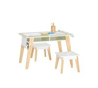 SoBuy Table Enfant avec 2 Tabourets Charge Max. 28kg 80x44x48cm