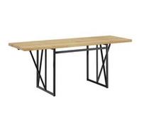 SoBuy | Table murale Light Oak | Table pliante avec rallonges | Bureau mural en MDF | 200×96×76 cm | Capacité de charge 85 kg | FWT113-N Light Oak