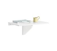 SoBuy Table Murale Pliante, Table de Cuisine Extensible, Bureau Compact, Design Gain de Place, Idéale pour Petits Espaces, Cuisine, Bureau, Salle à Manger, 60x40cm Blanc FWT03-W
