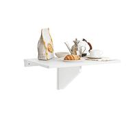 SoBuy Table Murale Rabattable en Bois, Table de Cuisine, L60×P40cm - Blanc