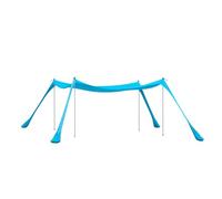 SoBuy Tente de Plage Portable, Abri de Plage Lycra Polyester Anti UV UPF30, Parasol de Plage, Idéal pour Les Plages, la pêche, Les Pique-niques, 400x400x200 cm, Turquoise, OZT02-HB
