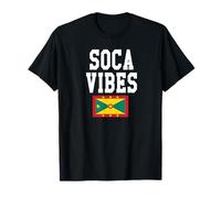 Soca Vibes Grenada Flag Caribbean Carnival T-Shirt
