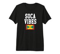 Soca Vibes Grenada Flag Caribbean Carnival T-Shirt Haut de Gamme