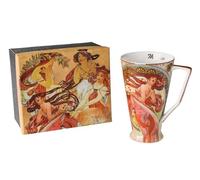 Socadis Magnifique tasse grand modèle aux couleurs du tableau de Mucha La Danse