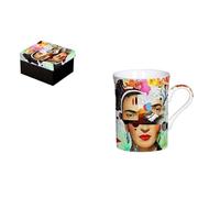 Socadis Tasse Artistique Frida Kahlo avec Boîte Cadeau, 300 ml, Motif Floral Coloré