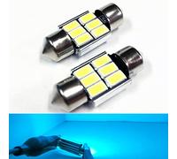 SoCal-LED 2X 3022 31mm Festoon Ampoules à LED Haute Puissance 6W Canbus Lumineuse SMD 5730 Dôme intérieur Lumière, Plan Lumière, Glace Bleue (Sarcelle)