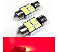 SoCal-LED 2X 3022 31mm Festoon Ampoules à LED Haute Puissance 6W Canbus Lumineuse SMD 5730 Dôme intérieur Lumière, Plan Lumière, Rouge