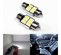 SoCal-LED 2X 3022 31mm Festoon Ampoules à LED Haute Puissance 6W Canbus Lumineuse SMD 5730 Dôme intérieur Lumière, Plan Lumière, Blanc