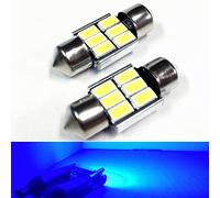 SoCal-LED 2X 3022 31mm Festoon Ampoules à LED Haute Puissance 6W Canbus Lumineuse SMD 5730 Dôme intérieur Lumière, Plan Lumière, Bleu